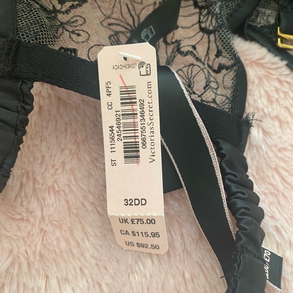 Victorias Secret Black Floral Bra - Picture 3 of 4